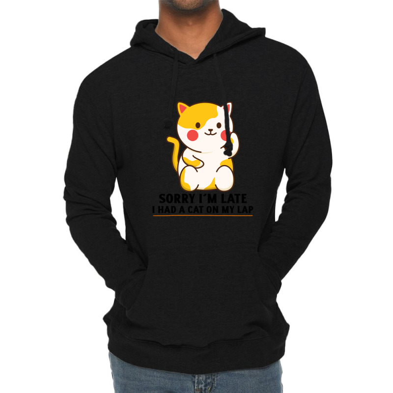 Cute Cat Kitten On My Lap Lightweight Hoodie | Artistshot