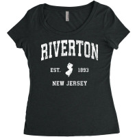 Riverton New Jersey Nj Vintage Athletic Sports Design T Shirt Women's Triblend Scoop T-shirt | Artistshot