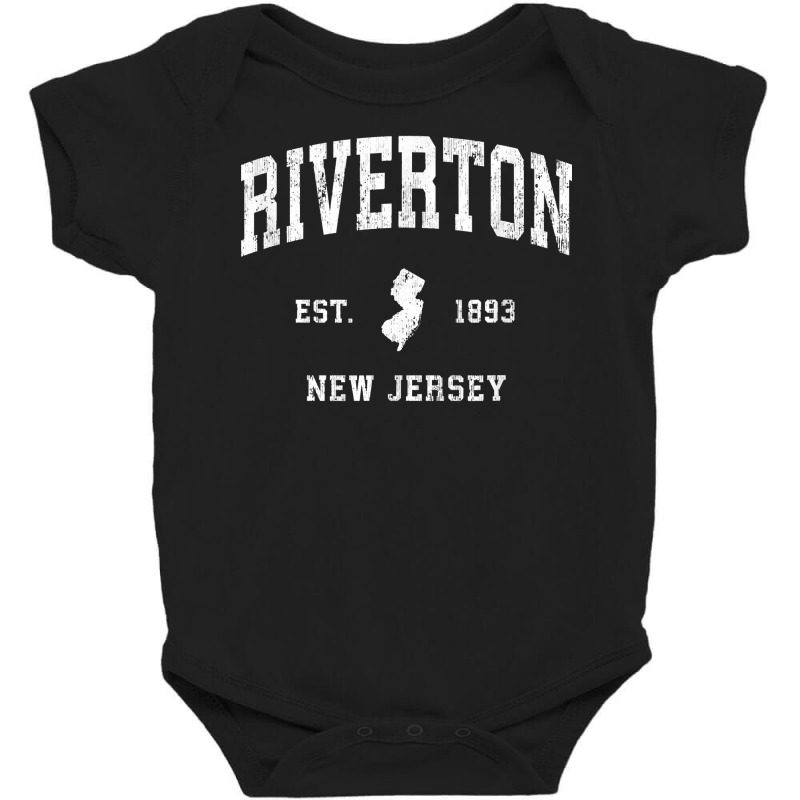 Riverton New Jersey Nj Vintage Athletic Sports Design T Shirt Baby Bodysuit by cm-arts | Artistshot