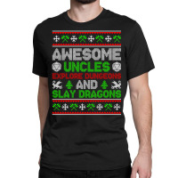 Awesome Uncles Tabletop Christmas D20 Ugly Sweater Classic T-shirt | Artistshot