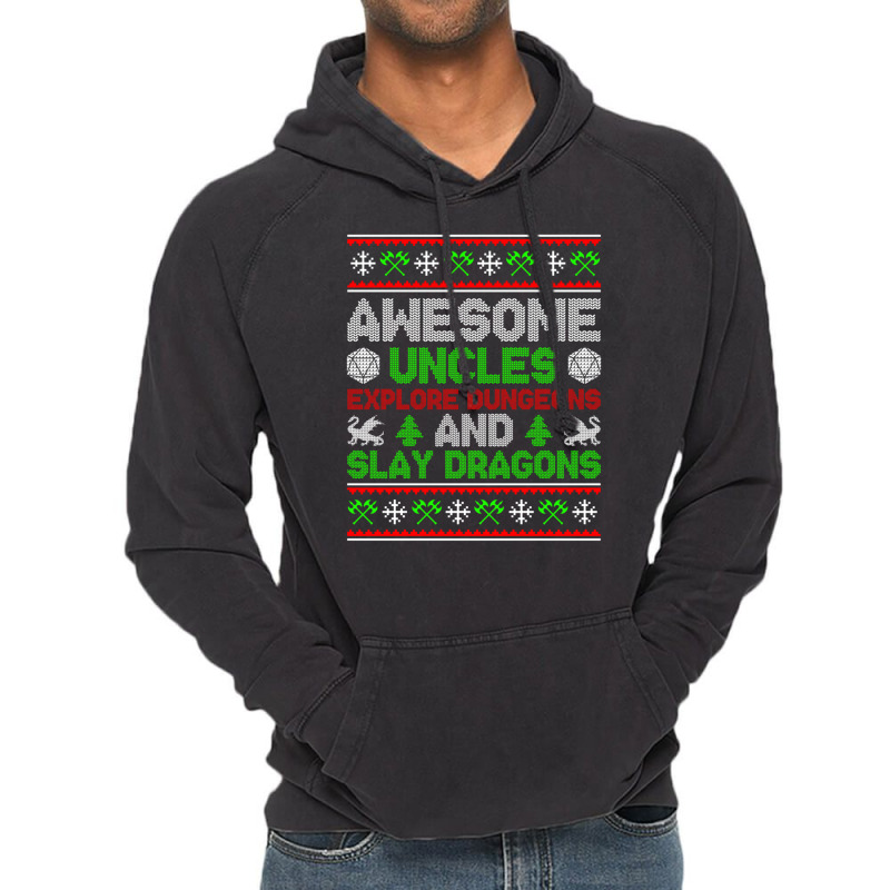 Awesome Uncles Tabletop Christmas D20 Ugly Sweater Vintage Hoodie by hotoancuong | Artistshot