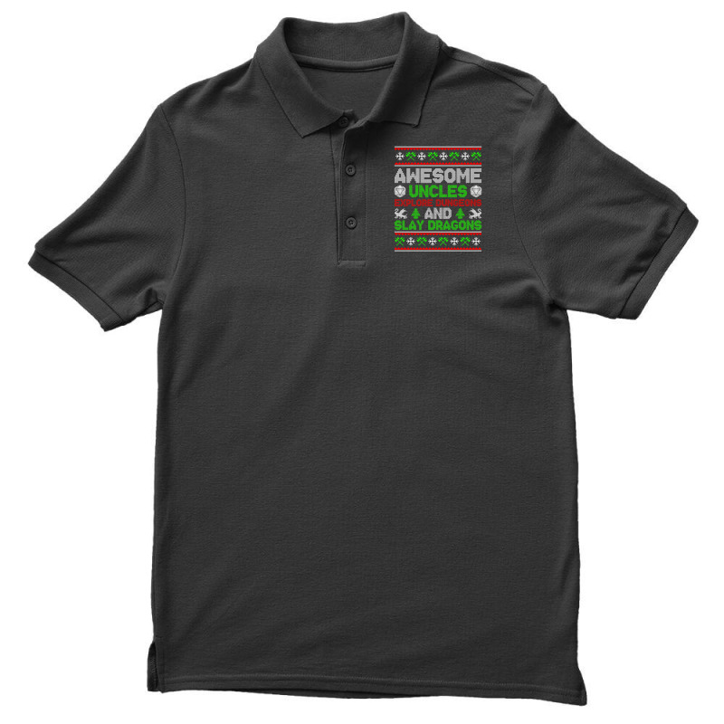 Awesome Uncles Tabletop Christmas D20 Ugly Sweater Men's Polo Shirt by hotoancuong | Artistshot