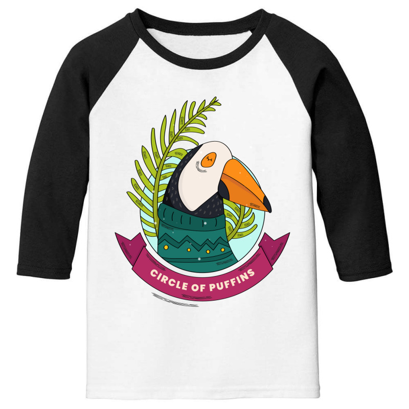 Circle Of Puffin Bird Youth 3/4 Sleeve by Snap Jolly | Artistshot