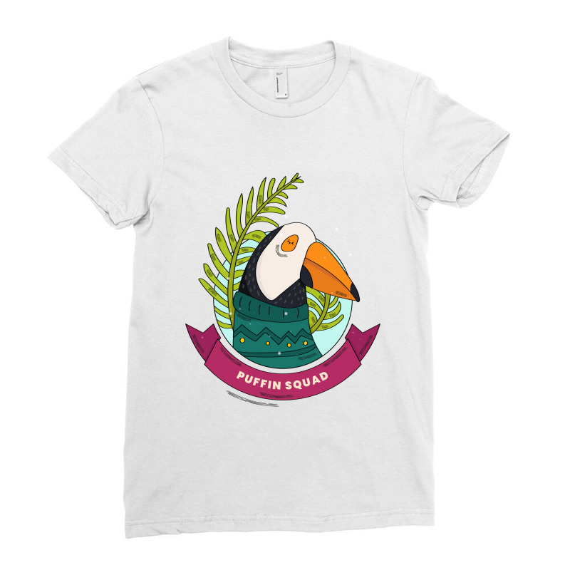 Puffin Bird Squad Ladies Fitted T-Shirt by Snap Jolly | Artistshot