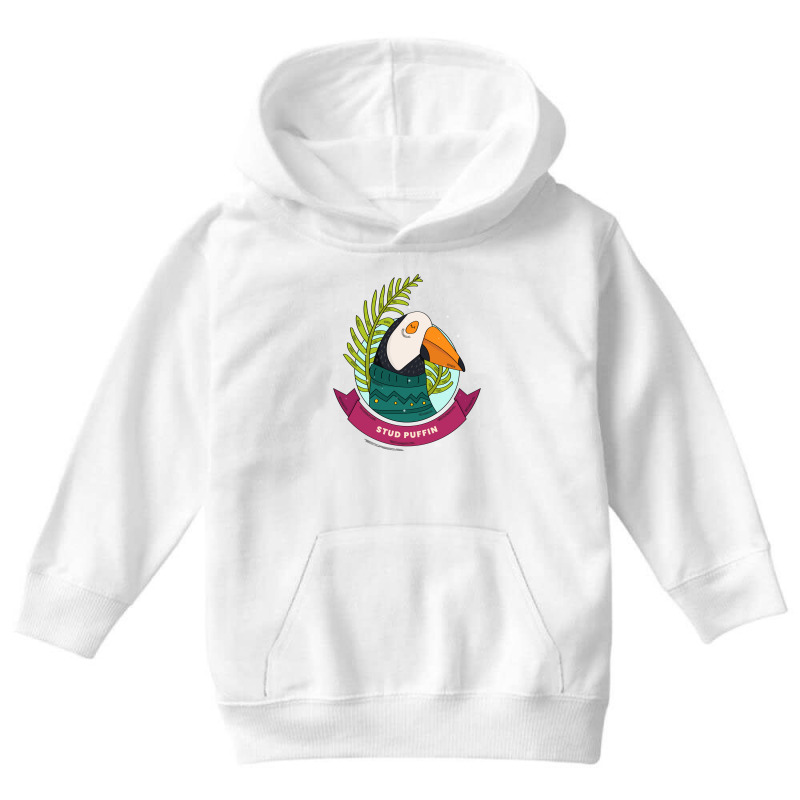 Stud Puffin Bird Youth Hoodie by Snap Jolly | Artistshot