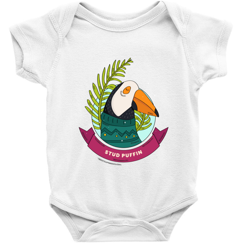 Stud Puffin Bird Baby Bodysuit by Snap Jolly | Artistshot