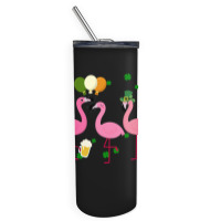 Christmas Flamingo St Patricks Day Skinny Tumbler | Artistshot