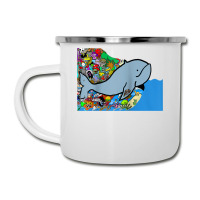 Blue Whale, Marine Sea Animal, Ocean Life, Surf, Art Work Raglan Baseb Camper Cup | Artistshot