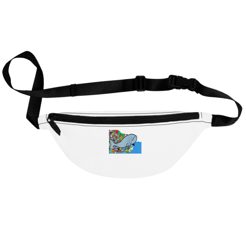 Blue Whale, Marine Sea Animal, Ocean Life, Surf, Art Work Raglan Baseb Fanny Pack | Artistshot