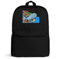 Blue Whale, Marine Sea Animal, Ocean Life, Surf, Art Work Raglan Baseb Backpack | Artistshot