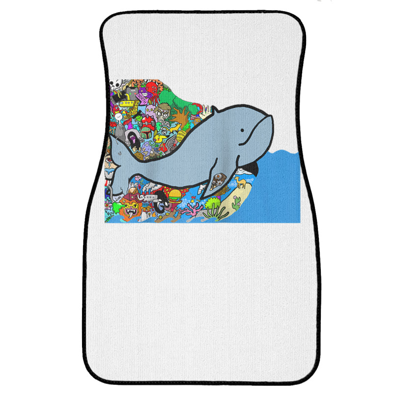 Blue Whale, Marine Sea Animal, Ocean Life, Surf, Art Work Raglan Baseb Front Car Mat | Artistshot