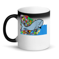 Blue Whale, Marine Sea Animal, Ocean Life, Surf, Art Work Raglan Baseb Magic Mug | Artistshot