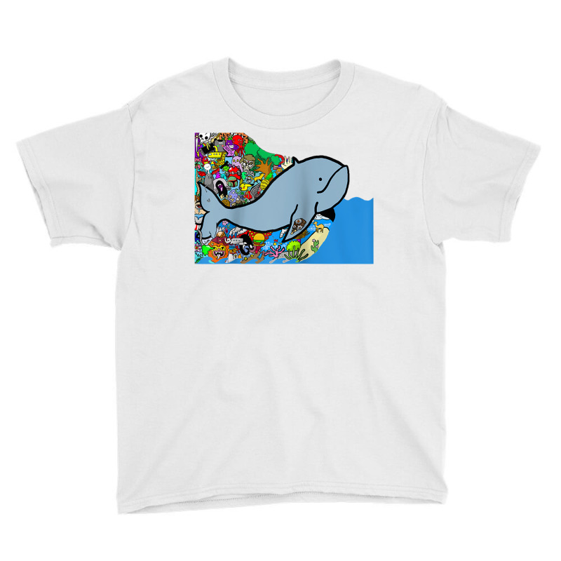 Blue Whale, Marine Sea Animal, Ocean Life, Surf, Art Work Raglan Baseb Youth Tee | Artistshot