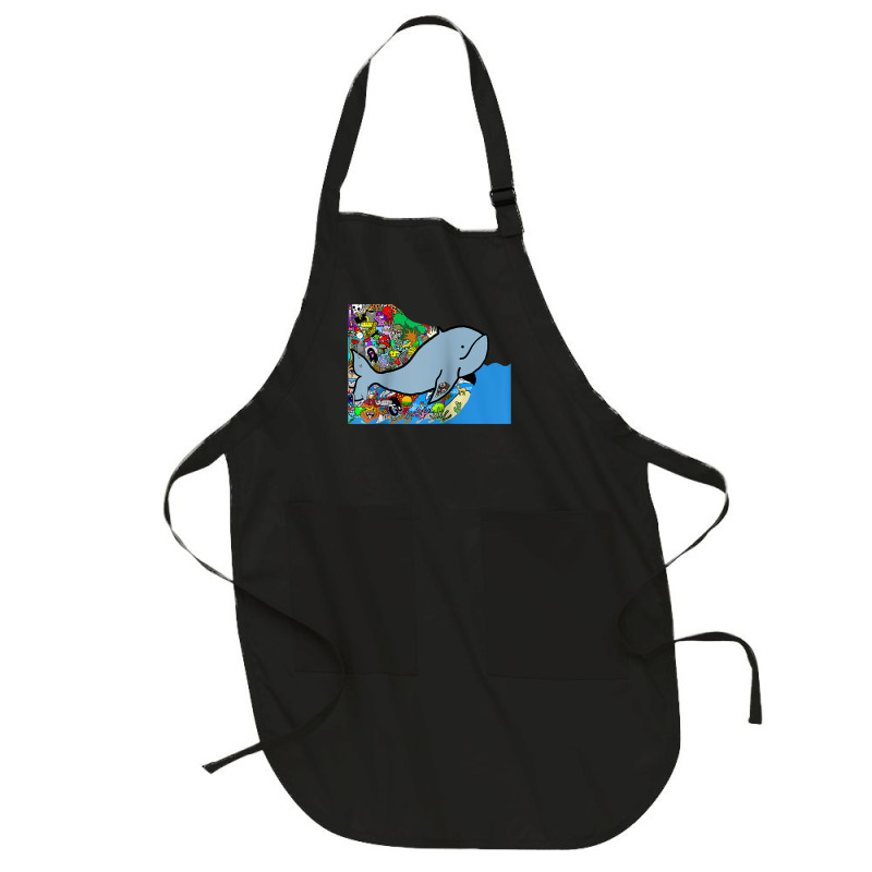 Blue Whale, Marine Sea Animal, Ocean Life, Surf, Art Work Raglan Baseb Full-length Apron | Artistshot