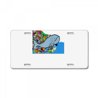 Blue Whale, Marine Sea Animal, Ocean Life, Surf, Art Work Raglan Baseb License Plate | Artistshot