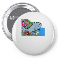 Blue Whale, Marine Sea Animal, Ocean Life, Surf, Art Work Raglan Baseb Pin-back Button | Artistshot