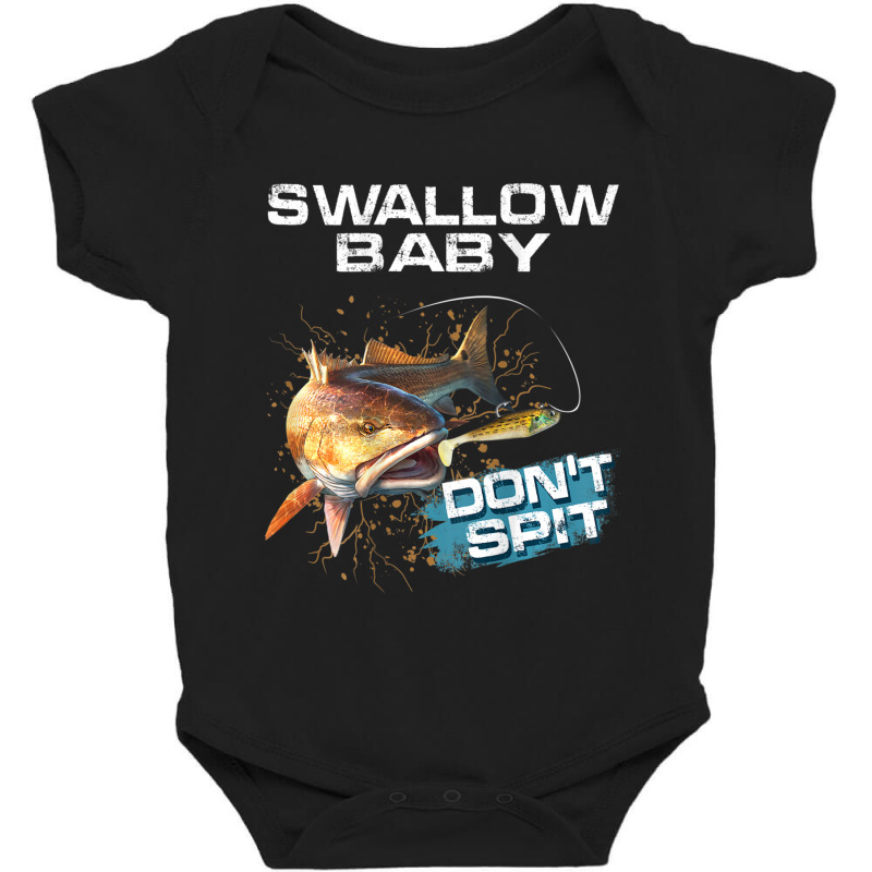 Mens Swallow Baby Don't Spit Red Drum Fishing Baby Bodysuit by cm-arts | Artistshot