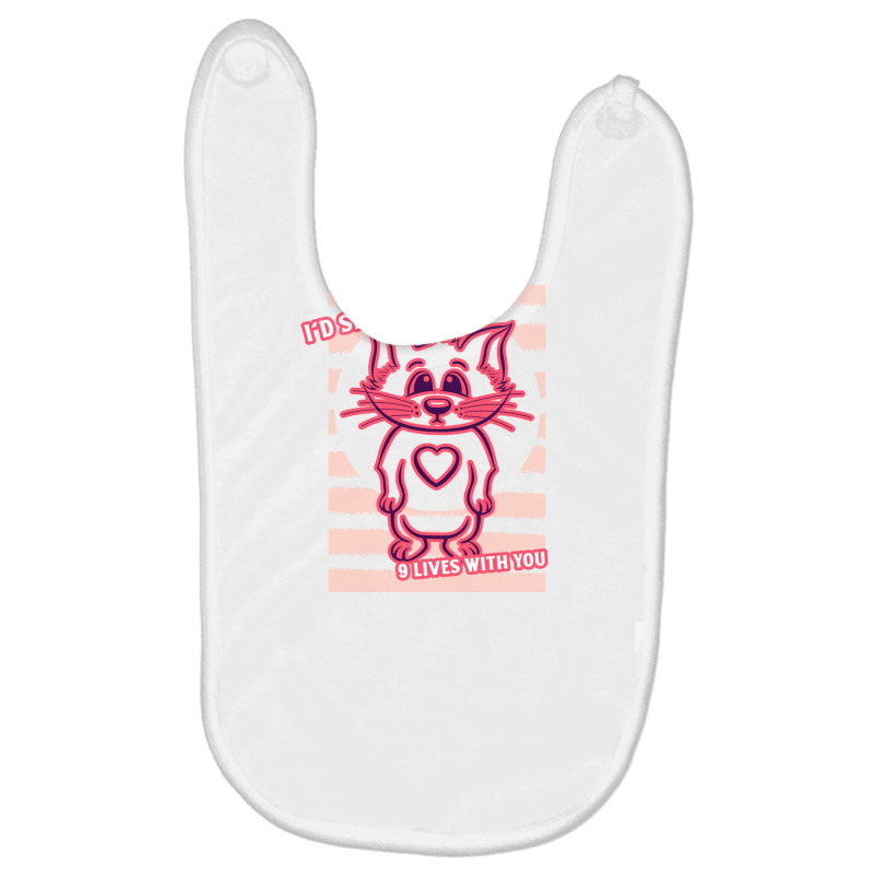 Valentines Day Cat Nine Lives Couple Love Pun Baby Bibs by Snap Jolly | Artistshot