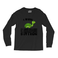 Womens I Run Slower Than Turtles In Peanut Butter Running V-neck Long Sleeve Shirts | Artistshot