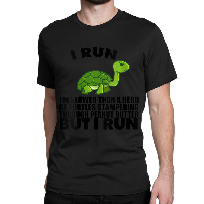 Womens I Run Slower Than Turtles In Peanut Butter Running V-neck Classic T-shirt by cm-arts | Artistshot