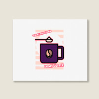 Valentines Day Coffee Cream Couple Love Pun Landscape Canvas Print | Artistshot