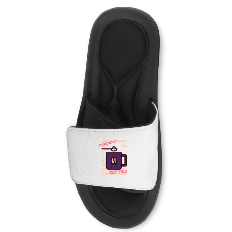 Valentines Day Coffee Cream Couple Love Pun Slide Sandal | Artistshot