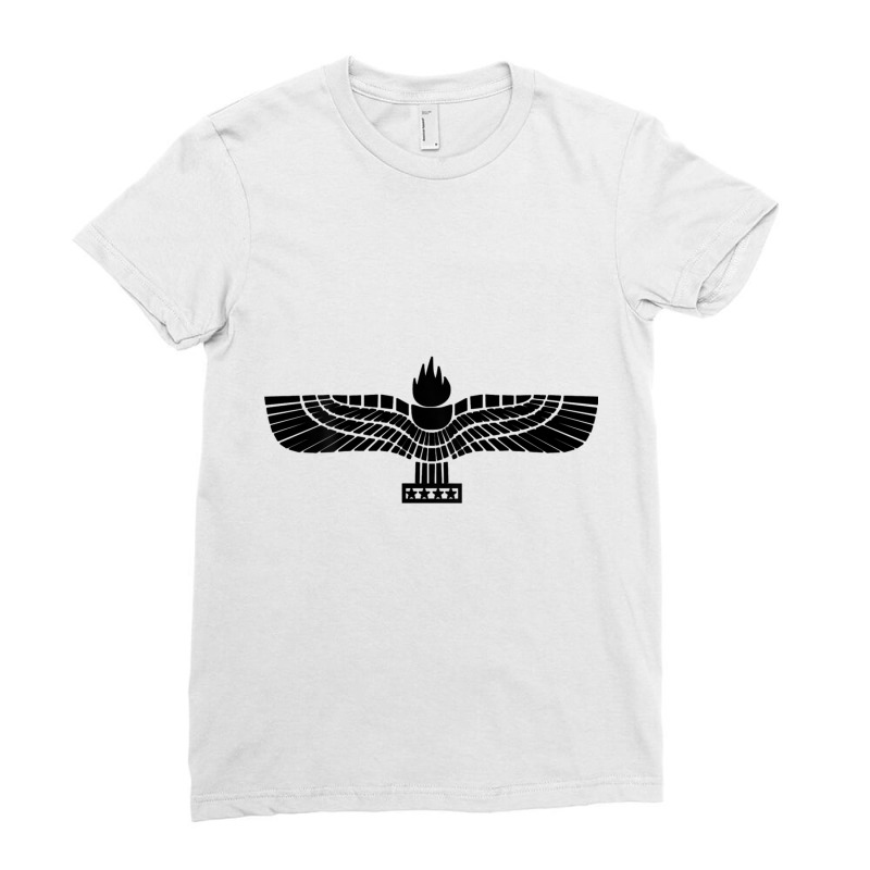 Aramaic Aramean Flag Eagle Torch Syrian Aramaic T Shirt Ladies Fitted T-Shirt by cm-arts | Artistshot