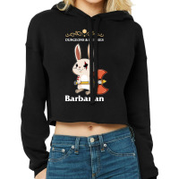 Bunny Rabbit Barbarian Tabletop Rpg Roleplaying Gamer Cropped Hoodie | Artistshot