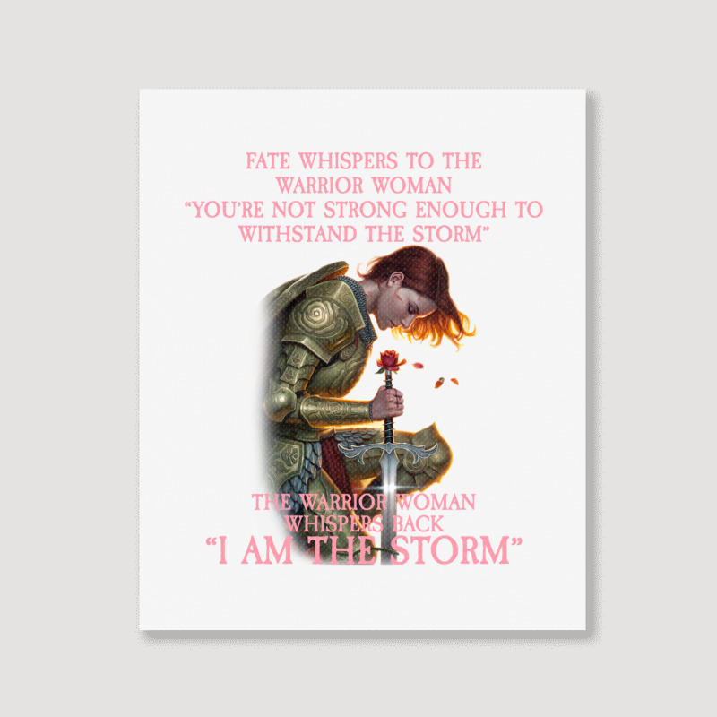 Fate Whispers To The Warrior Long Sleeve T Shirt Portrait Canvas Print | Artistshot