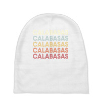 Calabasas California Calabasas Ca Retro Vintage Text Long Sleeve T Shi Baby Beanies | Artistshot