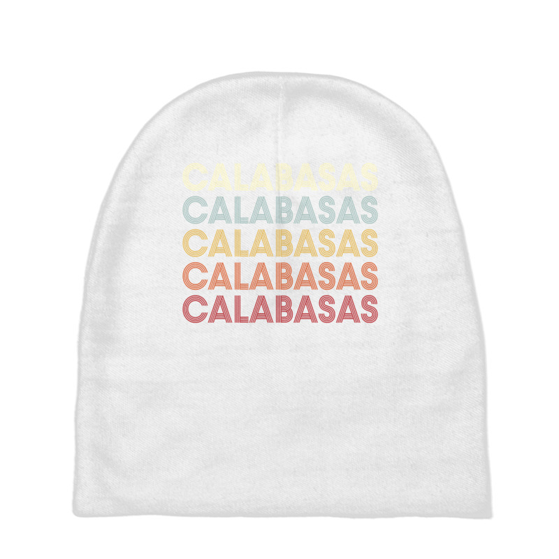 Calabasas California Calabasas Ca Retro Vintage Text Long Sleeve T Shi Baby Beanies by cm-arts | Artistshot