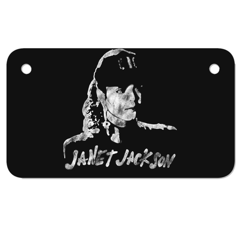 Janet Jackson, The Janet Jackson, Janet Jackson Art, Janet Jackson Vin Motorcycle License Plate | Artistshot