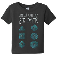 Check Out My Six Pack Dice Dragon Master Rpg Dm Gaming Baby Tee | Artistshot