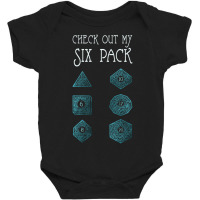 Check Out My Six Pack Dice Dragon Master Rpg Dm Gaming Baby Bodysuit | Artistshot