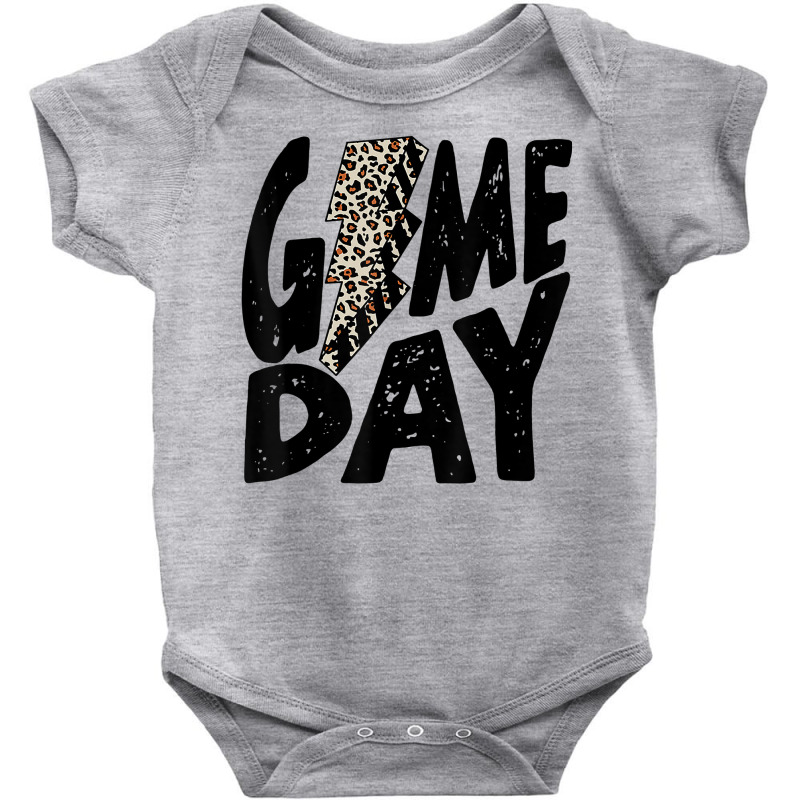 Game Day Game Day Leopard Lightning Bolt T Shirt Baby Bodysuit by cm-arts | Artistshot