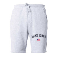 Patriotic Usa Flag Stencil Marco Island Fl T Shirt Fleece Short | Artistshot