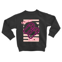 Valentines Day Flip Flop Couple Love Pun Toddler Sweatshirt | Artistshot