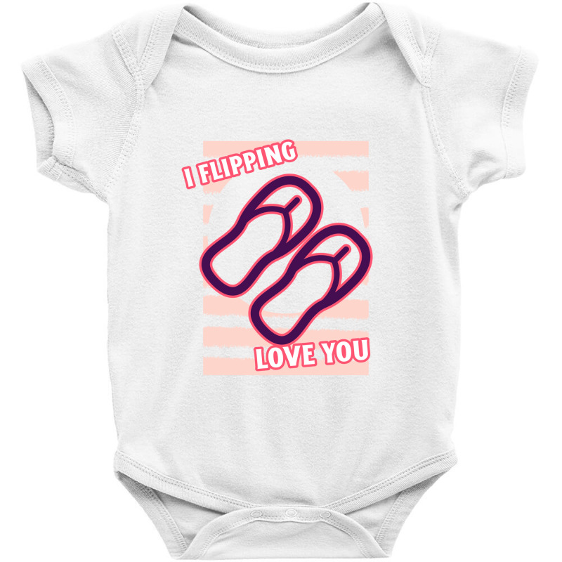 Valentines Day Flip Flop Couple Love Pun Baby Bodysuit | Artistshot