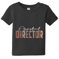 Leopard Assistant Director Job Title School Worker Baby Tee | Artistshot