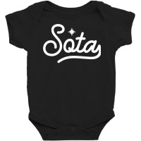 Classic Minnesota Sota Script North Star State Sweatshirt Baby Bodysuit | Artistshot