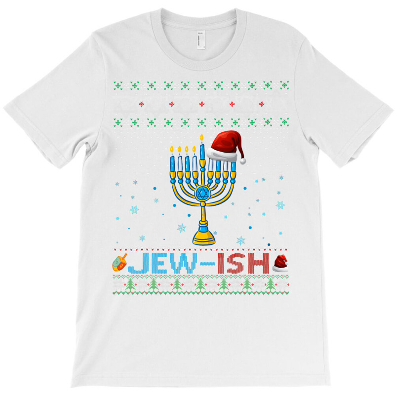 Jewish Jewish Pun Menorah Santa Hanukkah Christmas Ugly T-shirt | Artistshot