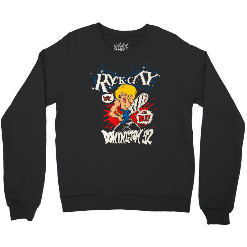 Donington, Rock City 1992, The Donington, Donington Art, Donington Vin Crewneck Sweatshirt by SHOPIOOT9 | Artistshot