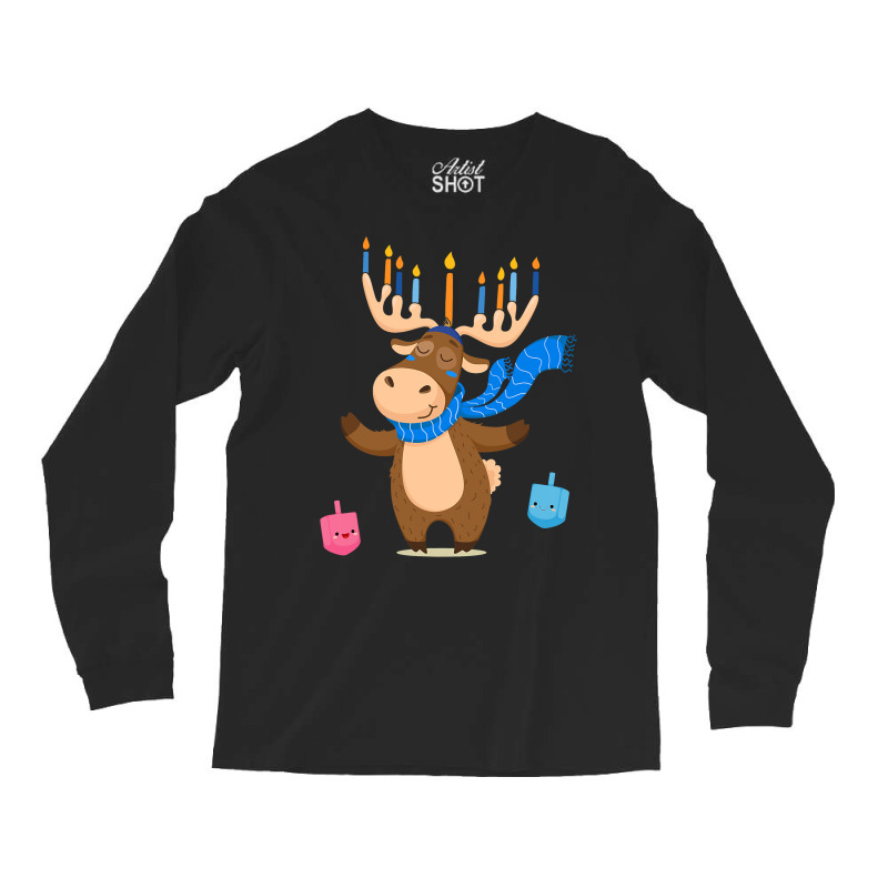 Jewish Moose Funny Hanukkah  Moose Girl Women Pajamas Long Sleeve Shirts | Artistshot