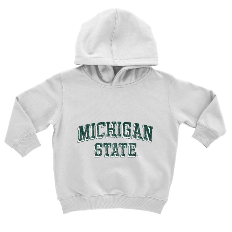 Michigan State Spartans Retro Arch Heather Gray Pullover Hoodie Toddler Hoodie | Artistshot