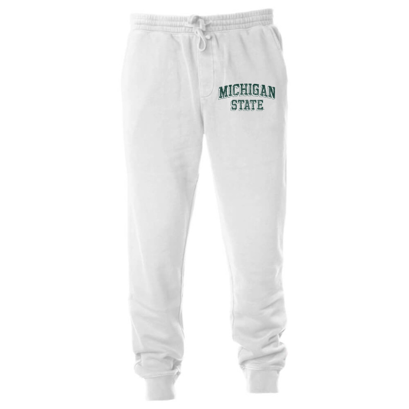 Michigan State Spartans Retro Arch Heather Gray Pullover Hoodie Unisex Jogger | Artistshot