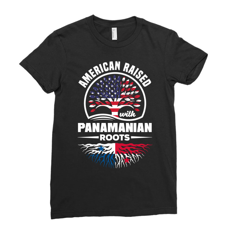 American Raised With Panamanian Roots Panama Panama Flag Pullover Hood Ladies Fitted T-Shirt by cm-arts | Artistshot