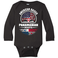 American Raised With Panamanian Roots Panama Panama Flag Pullover Hood Long Sleeve Baby Bodysuit | Artistshot