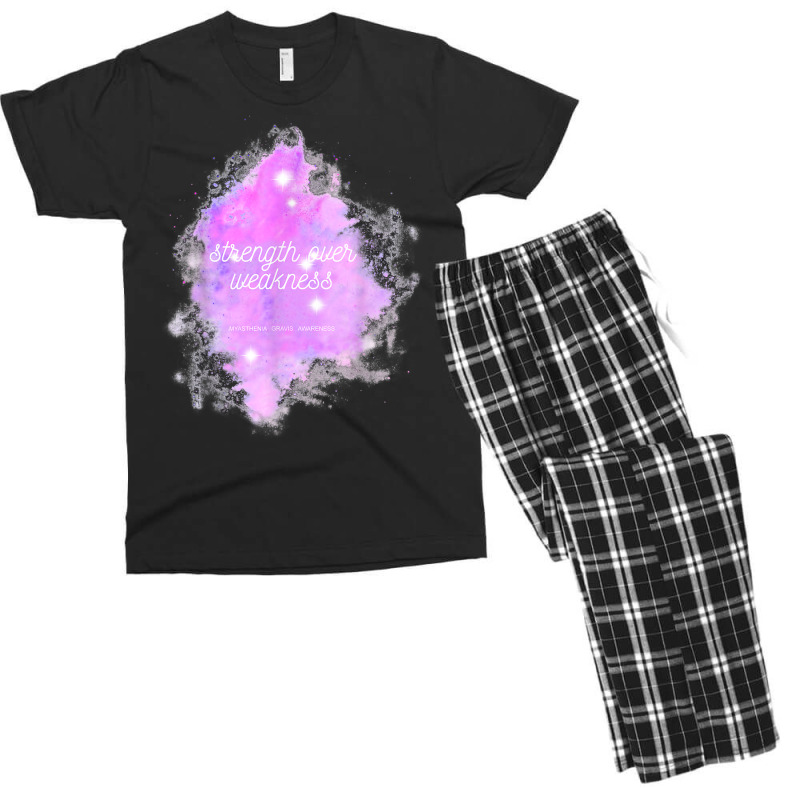 Strength Over Weakness Galaxy   Myasthenia Gravis Awareness T Shirt Men's T-shirt Pajama Set | Artistshot