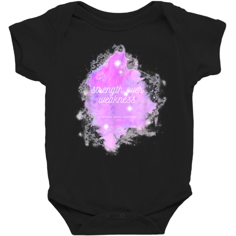 Strength Over Weakness Galaxy   Myasthenia Gravis Awareness T Shirt Baby Bodysuit | Artistshot