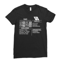 Dad Stats Dungeons Gamer D20 Tabletop Dragons Nerdy Ladies Fitted T-shirt | Artistshot